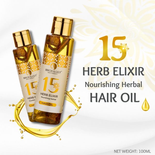 Birch And Lily 15 Herb Elixir  Hair Oil 100ml Hair Care