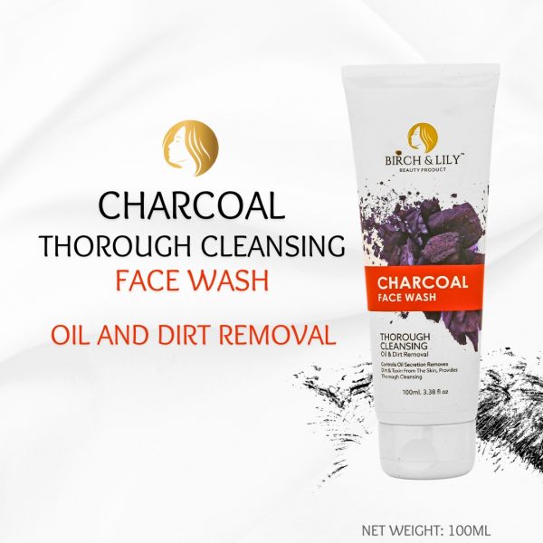 Birch And Lily Charcoal Face Wash 100ml Facewash And Scrub