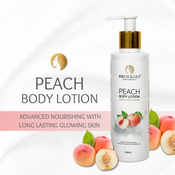 Birch And Lily Peach Body Lotion  200ml  PACK OF 2  Creams And Moisturizers