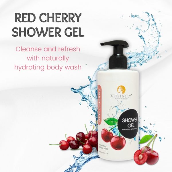 Birch And Lily Red Cherry Shower Gel 300ml Bath Essentials