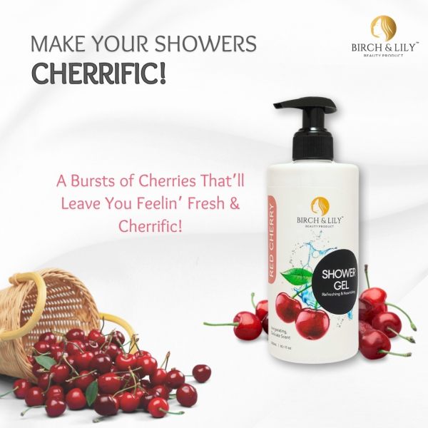 Birch And Lily Red Cherry Shower Gel 300ml Bath Essentials