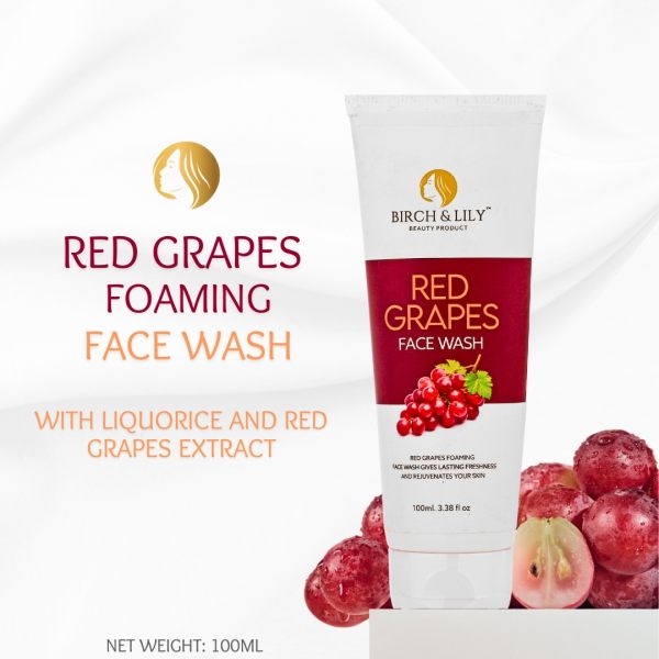 Birch And Lily Red Grapes Face Wash 100ml Facewash And Scrub