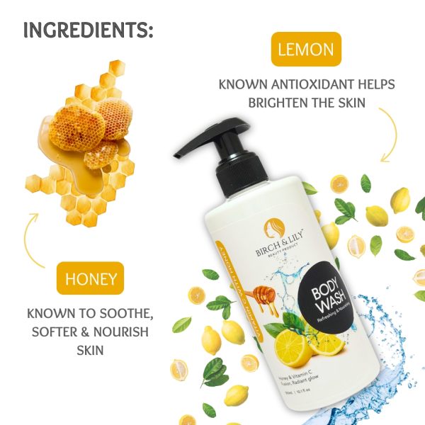 Birch And Lily Vitamin C With Honey Body Wash 300ml Bath Essentials