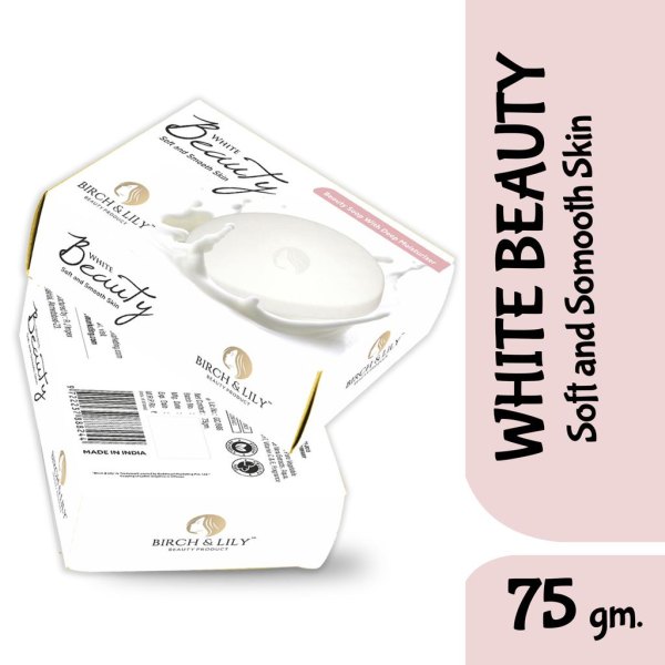Birch And Lily White Beauty Soap 75g Pack of 2   BATH ESSENTIALS