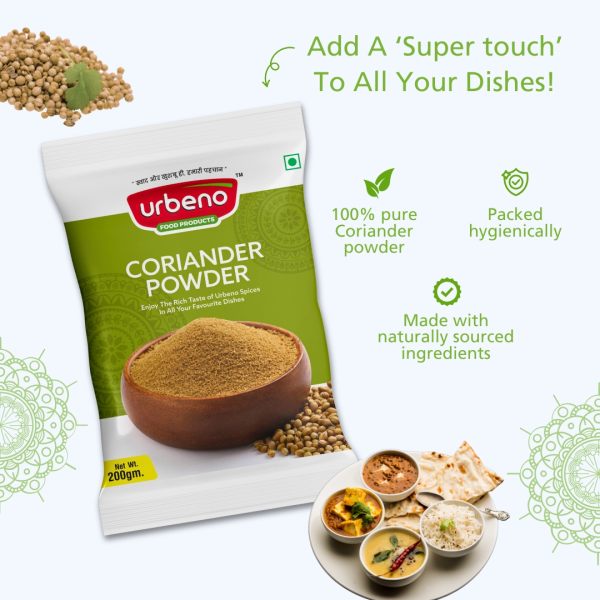 Urbeno Coriander Powder 200g Pack of 2 Masala
