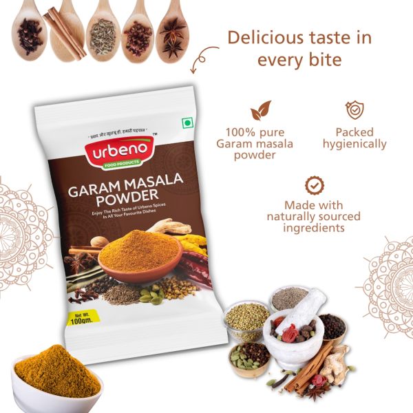 Urbeno Garam Masala Powder  100g Pack of 2 Masala