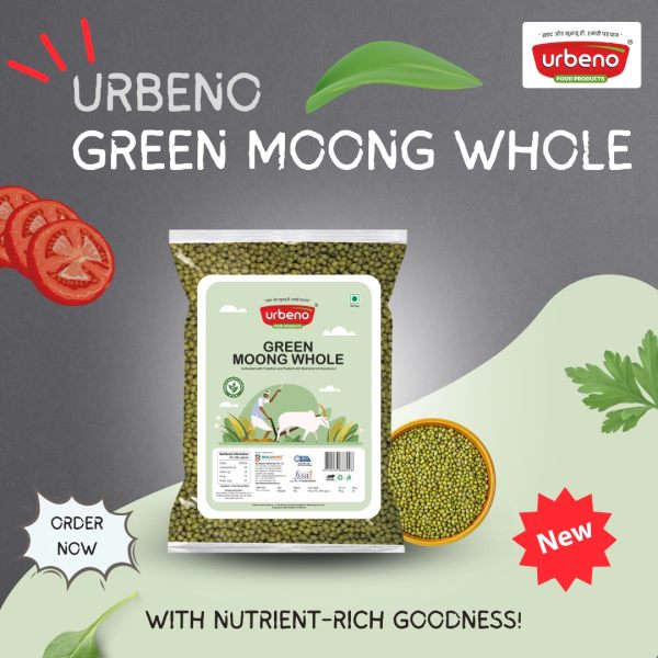 Urbeno Moong Green Whole 500g DALS, CEREALS AND PULSES