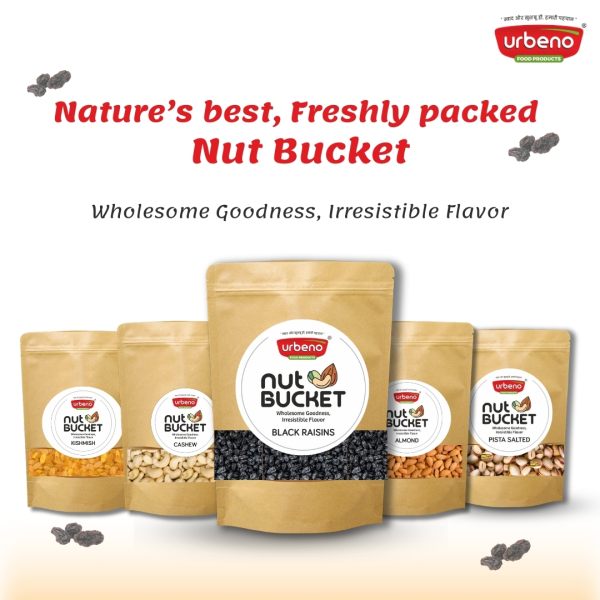 Urbeno Nut Bucket Black Raisins 200g Dry Fruits