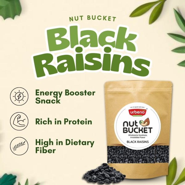 Urbeno Nut Bucket Black Raisins 200g DRY FRUITS