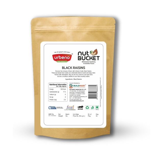 Urbeno Nut Bucket Black Raisins 200g Dry Fruits