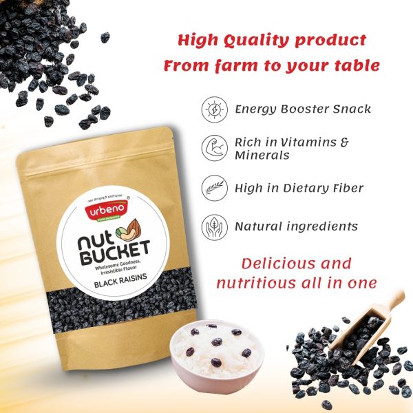 Urbeno Nut Bucket Black Raisins 200g Dry Fruits