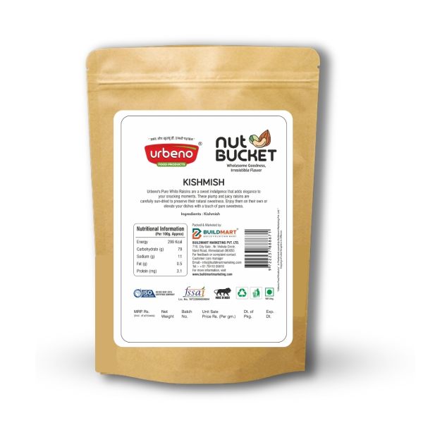 Urbeno Nut Bucket Kishmish 200g Dry Fruits