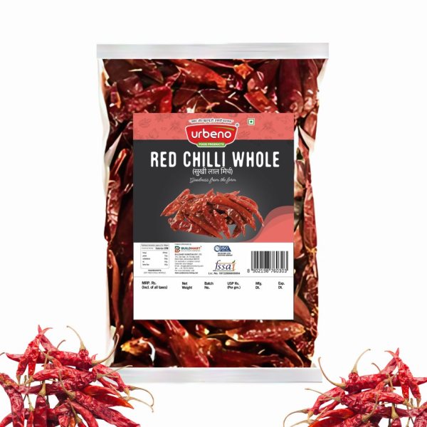 Urbeno Red Chilli Whole 100g  Spices