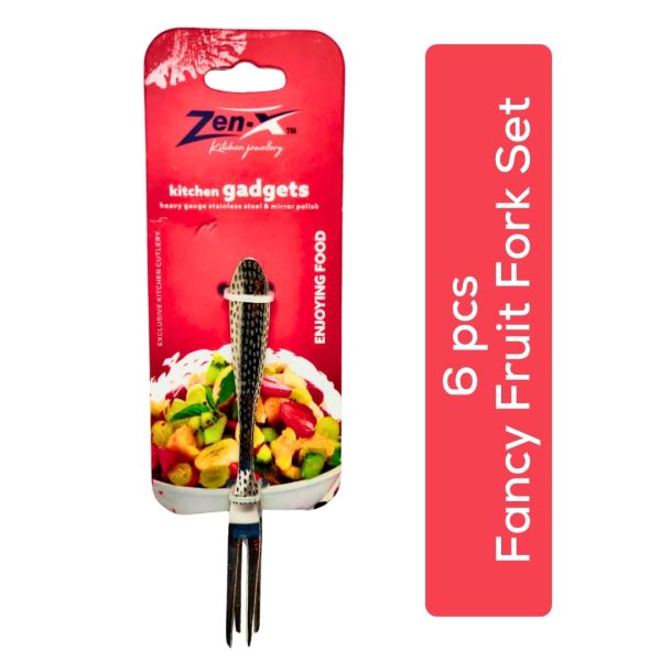 Zenx Fancy Fruit Fork 6pcs Card Kitchen Tools