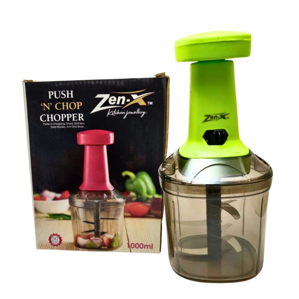 Zenx Push N Chop Chopper 1000ml Kitchen Tools